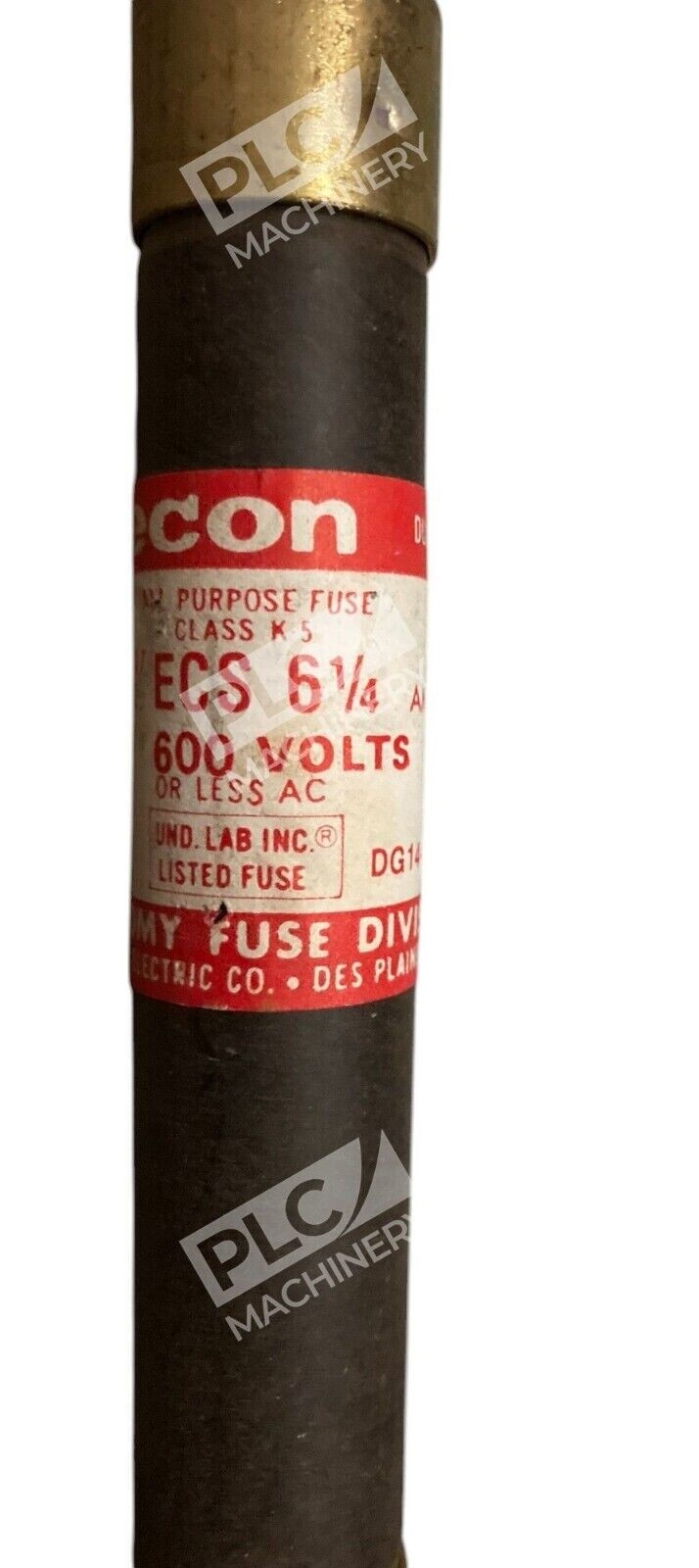 Econ ECS-6-1/4 - Econ Class K-5 600VAC 6.25A All Purpose Fuse ECS-6-1/4