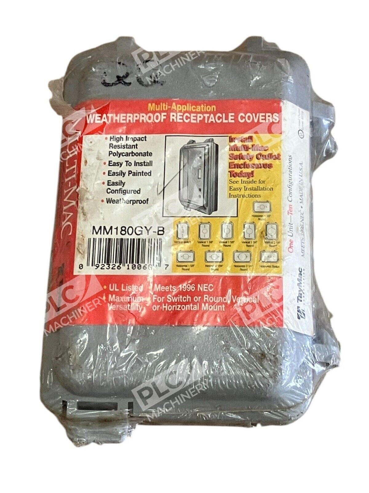 TayMac Multi-Mac Weatherproof Receptacle Cover MM180GY-B - Image 2
