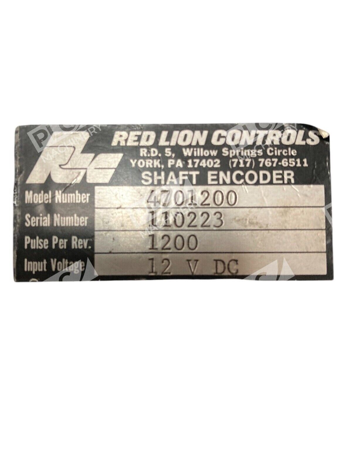 Red Lion Controls 1200Pulse Per Rev 12VDC Shaft Encoder 4701200 - Image 4