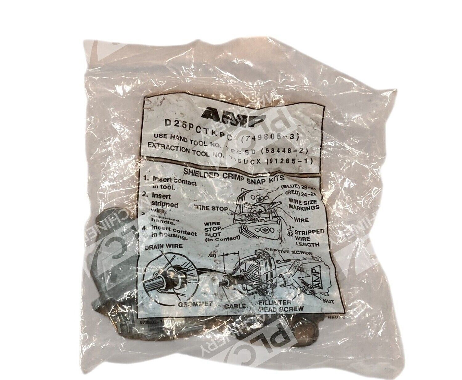 AMP 749805-3 Shielded Crimp Snap Kit D25PCTKPC - Image 2