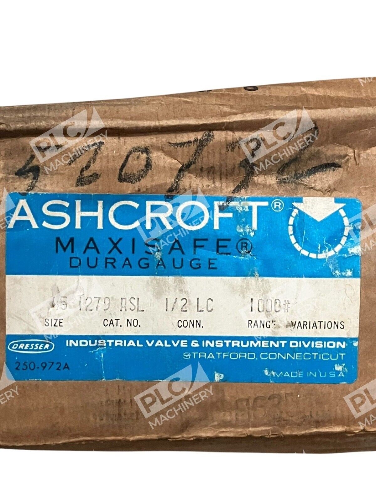 Ashcroft Dresser 250-972A Maxisafe Duragauge 1/2LC 1000# 45-1279-ASL - Image 4