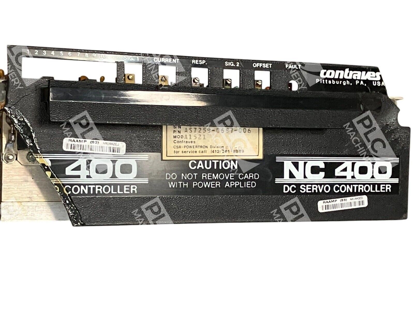 Contraves A1521 - Contraves NC421 SERVO NC 400 DC Servo Controller A1521