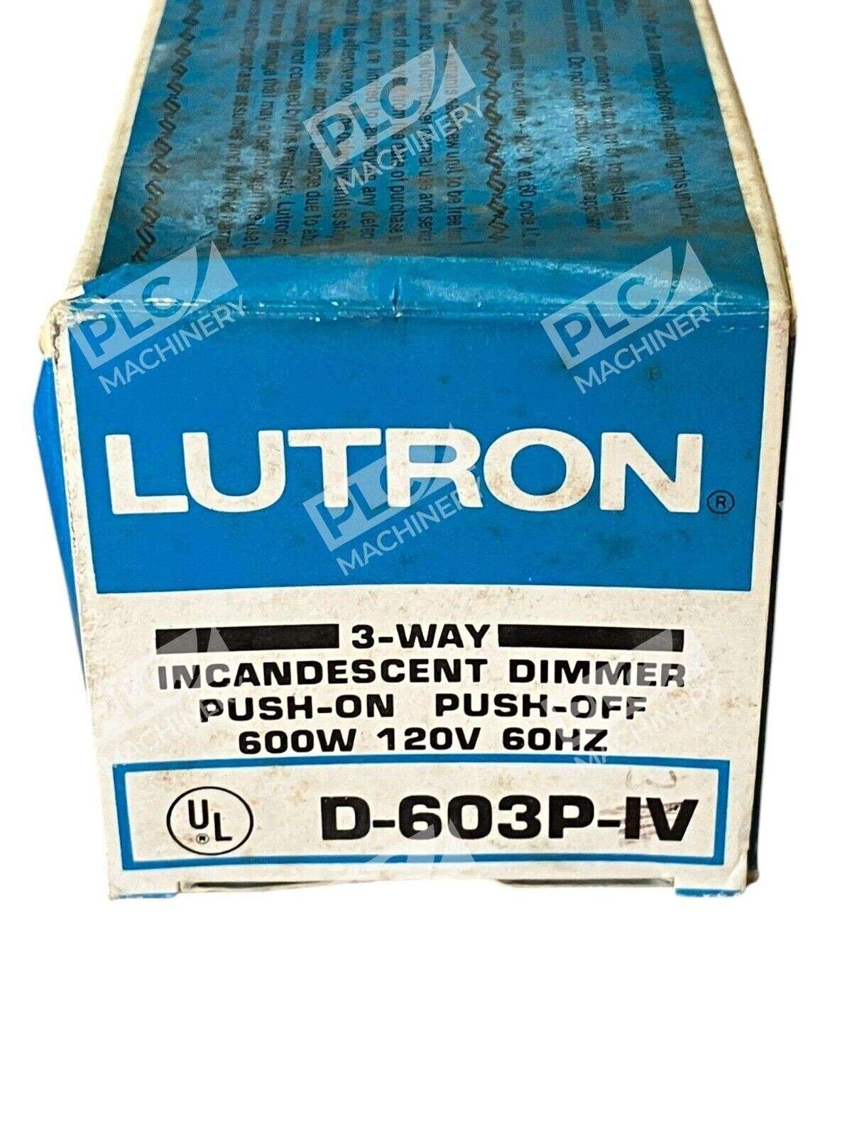 Lutron D-603P-IV - Lutron 600W 120V 60Hz 3-Way Incandescent Dimmer D-603P-IV