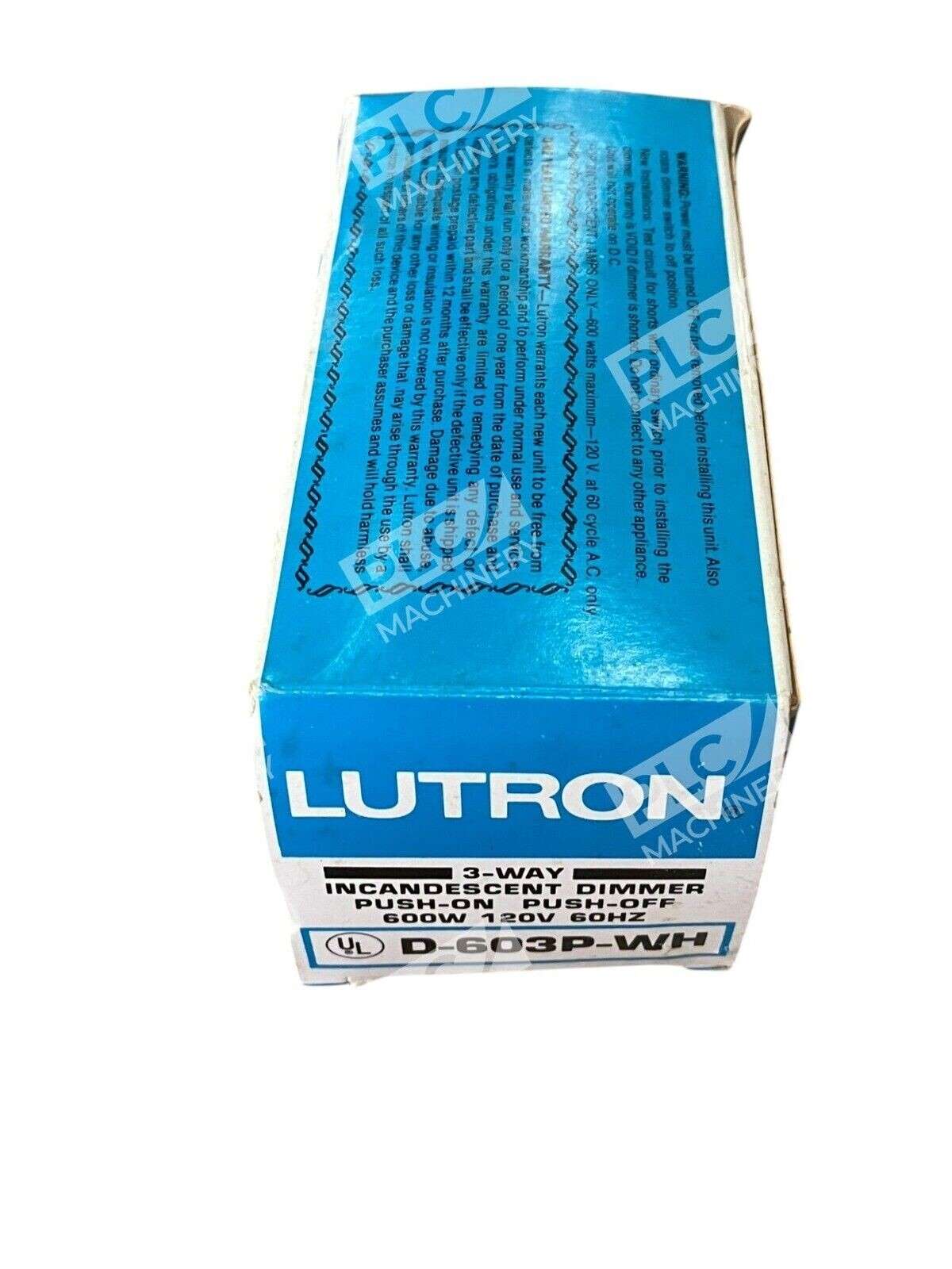 Lutron D-603P-WH - Lutron 600W 120V 60Hz White 3-Way Incandescent Dimmer D-603P