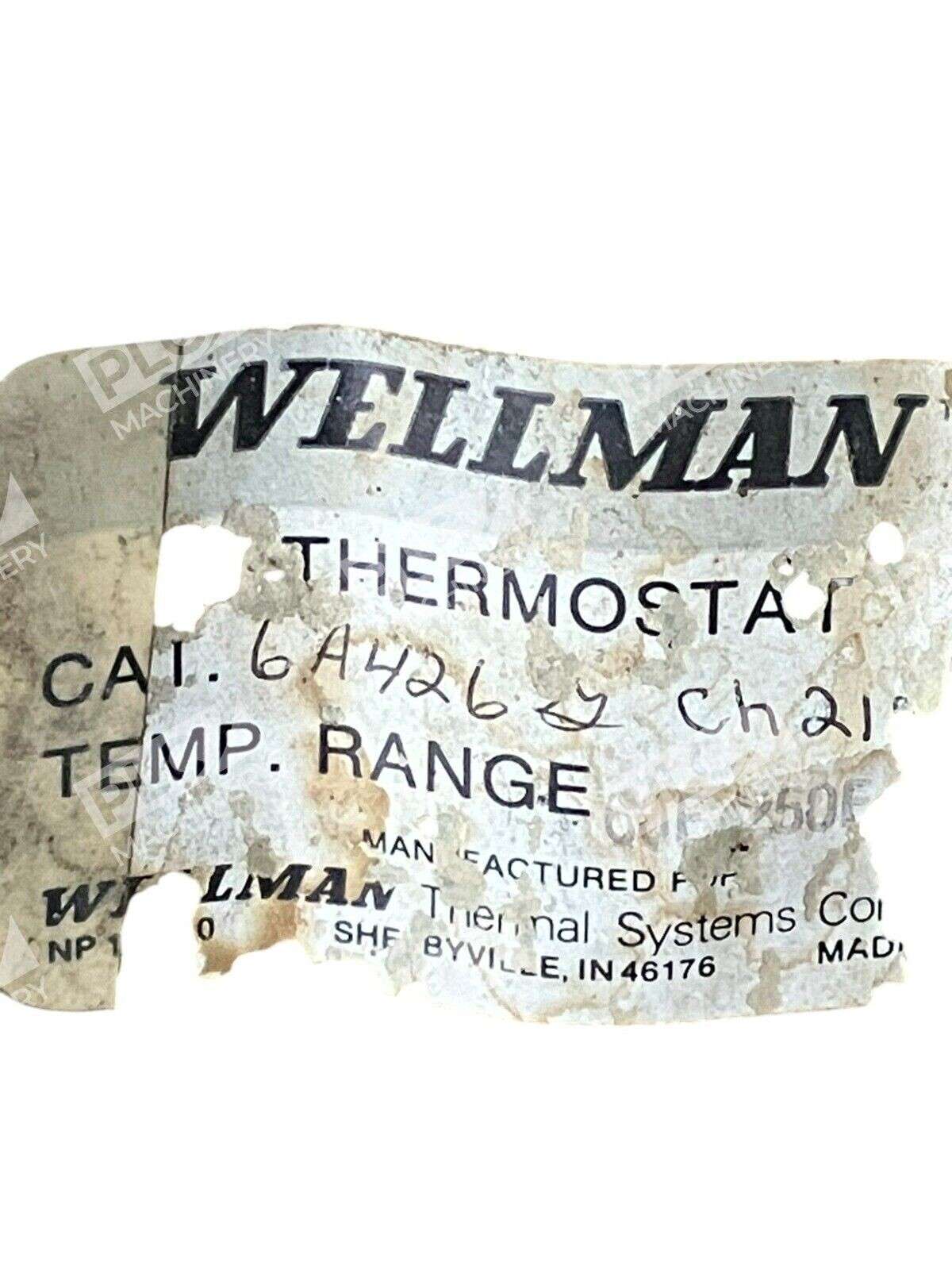 Wellman 6A426G - Wellman Ch21 60F-250F Thermostat 6A426G