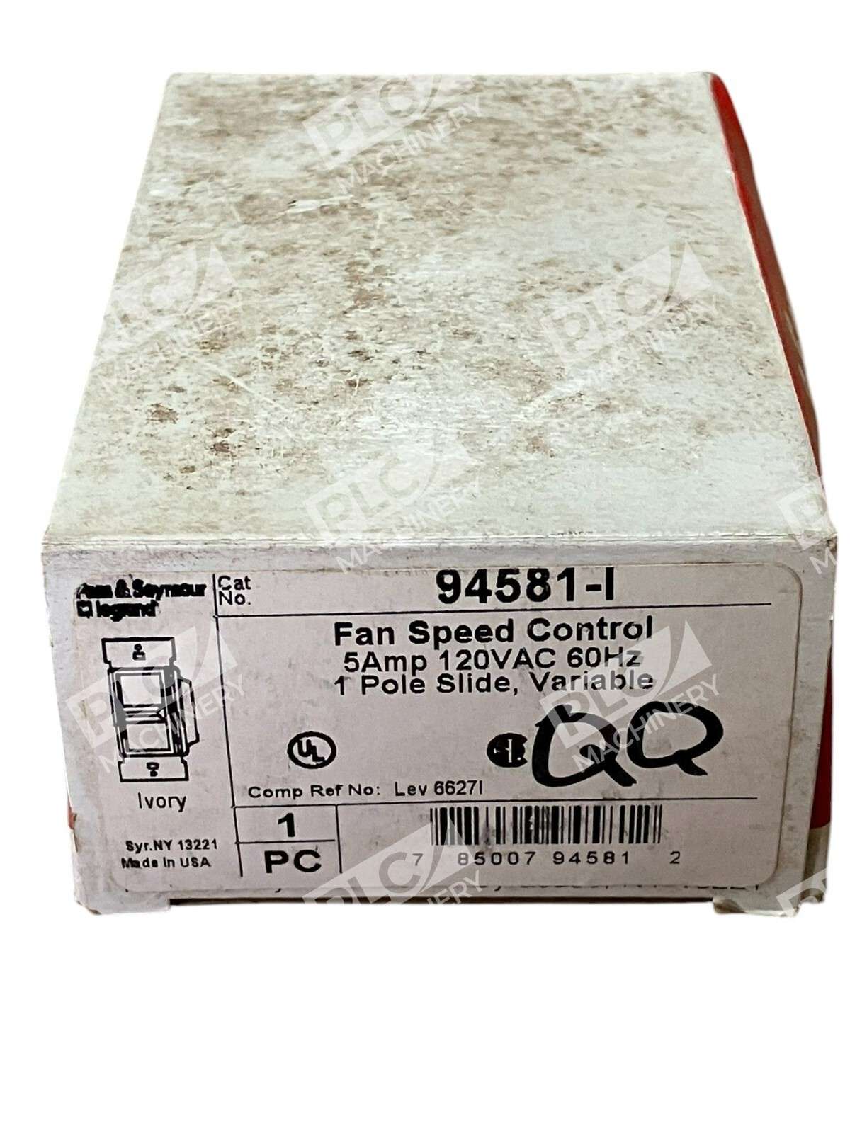 Legrand 94581-I - Legrand Pass & Seymour Fan Speed Control 5A 120VAC 60Hz 1 Po
