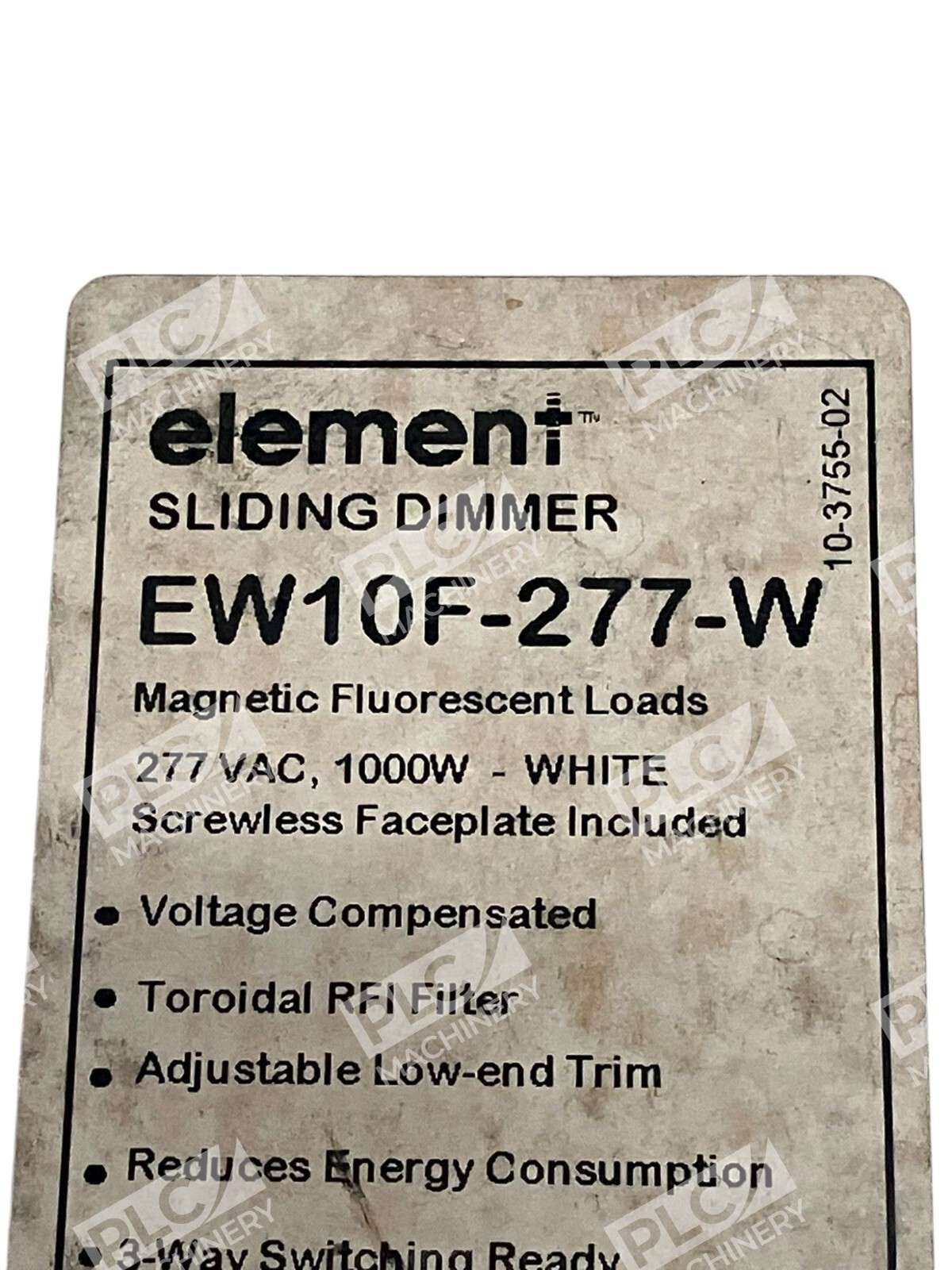 Prescolite Controls 277VAC 1000W White Element Sliding Dimmer EW10F-277-W - Image 3