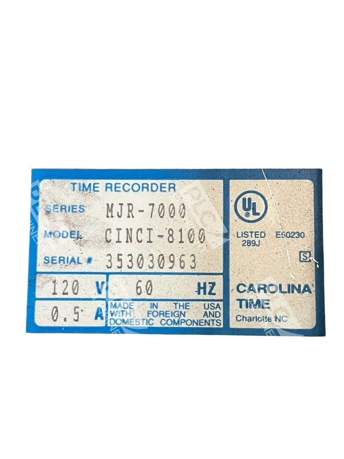 Cincinnati 8100 Calculating Time Clock CINCI-8100 - Image 4