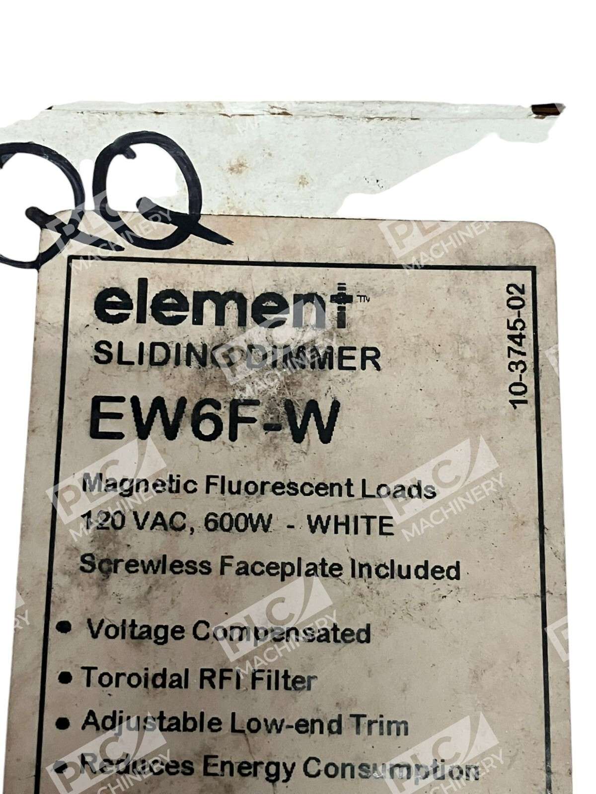 Prescolite Controls 120VAC 600W White Element Sliding Dimmer EW6F-W - Image 3