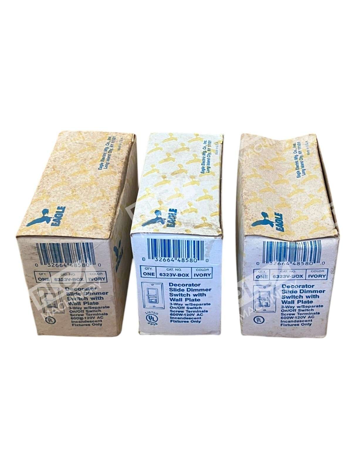 Eagle 6323V Ivory Decorator Slide Dimmer Switch Wall Plate 6323V-BOX (lot of 3) - Image 2