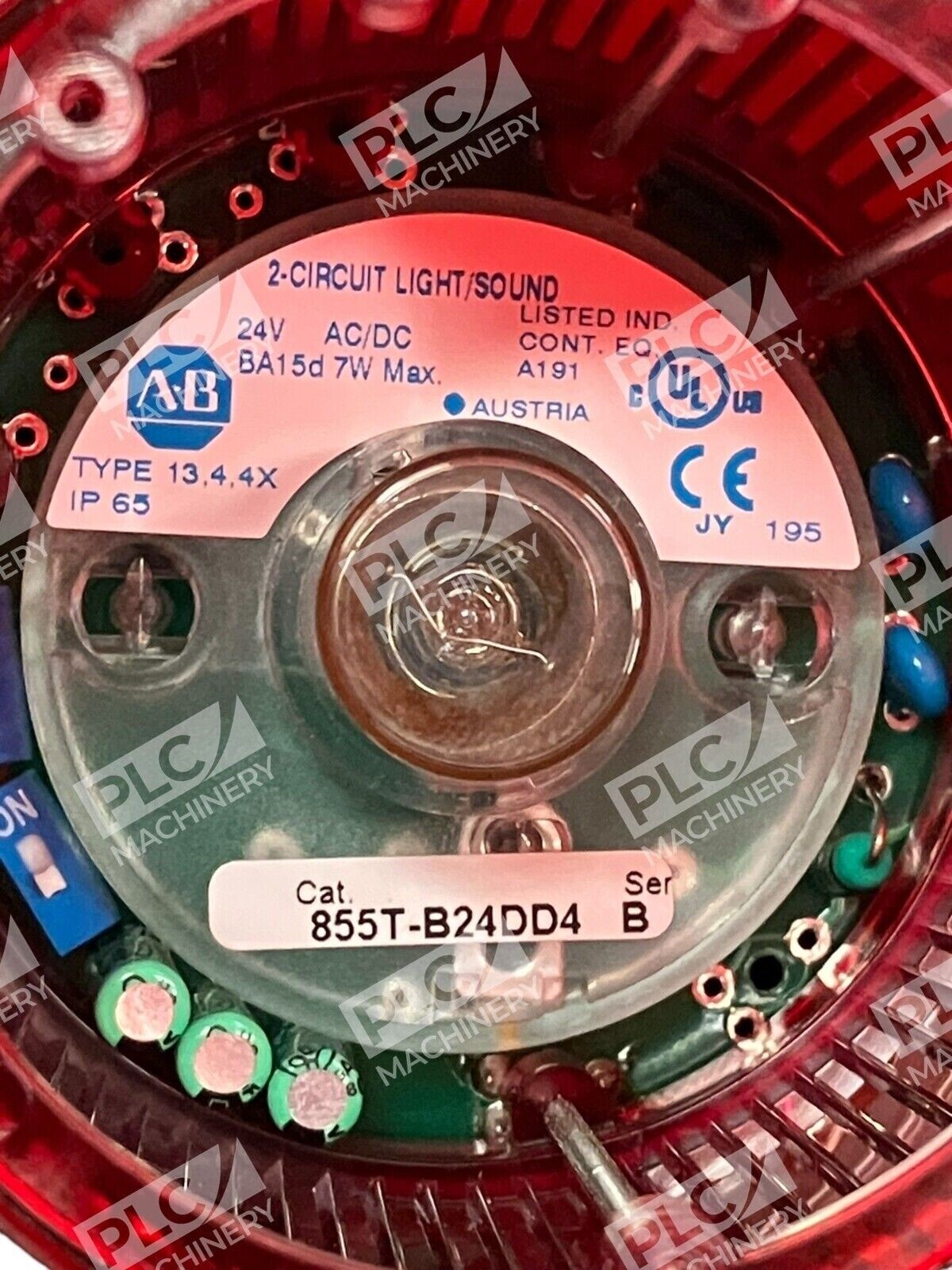 855T-B24DD4 - Allen-Bradley - Series B 2-Circuit Light ound Red - Image 3