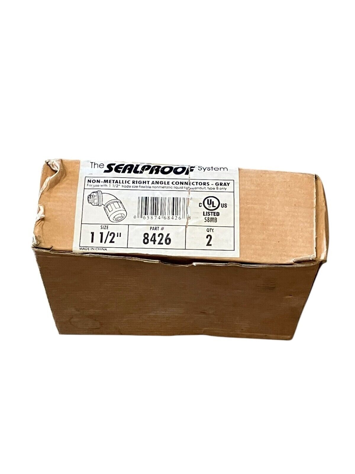 Sealproof 8426 - Sealproof System 1-1/2" Non-Metallic Right Angle Connectors