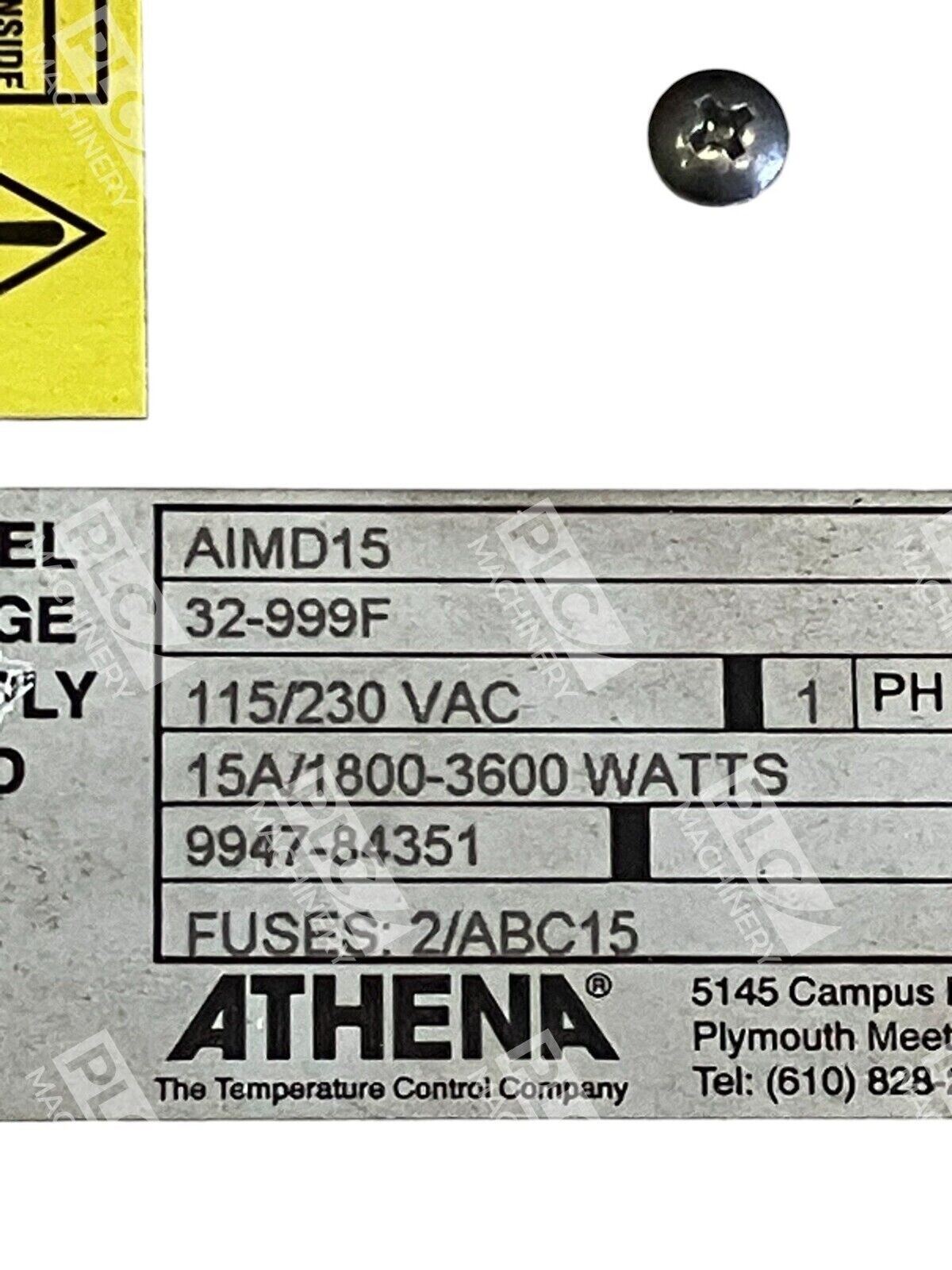 Athena 32-999F 115/230VAC 1PH 50/60Hz 15A/1800-3600W Zone Control Module AIMD15 - Image 4