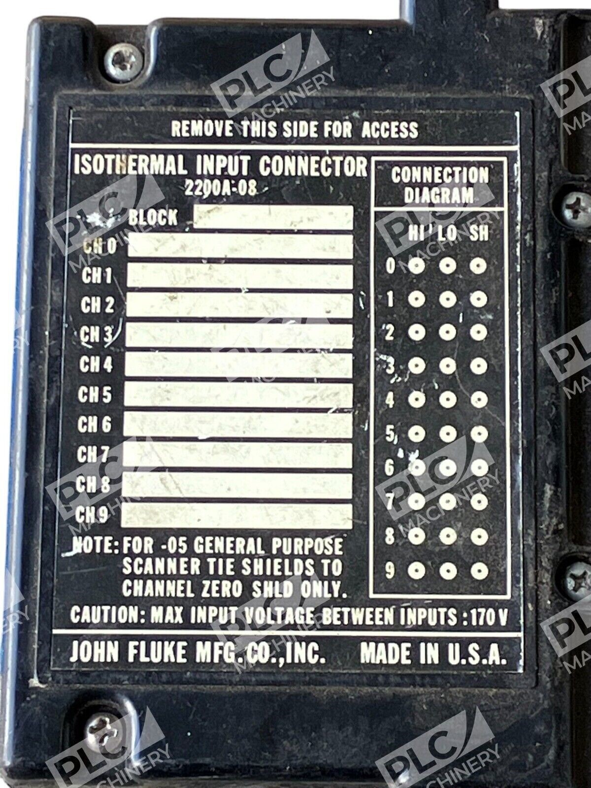 John Fluke Manufacturing 170V Isothermal Input Connector 2200A-08 - Image 3
