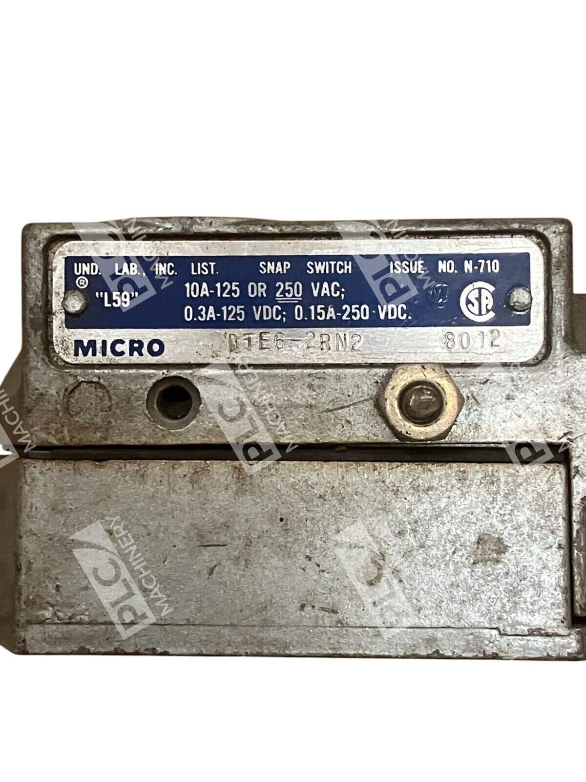 Micro Switch N-710 L59 Snap Switch 8012 DTE6-2RN2 - Image 3