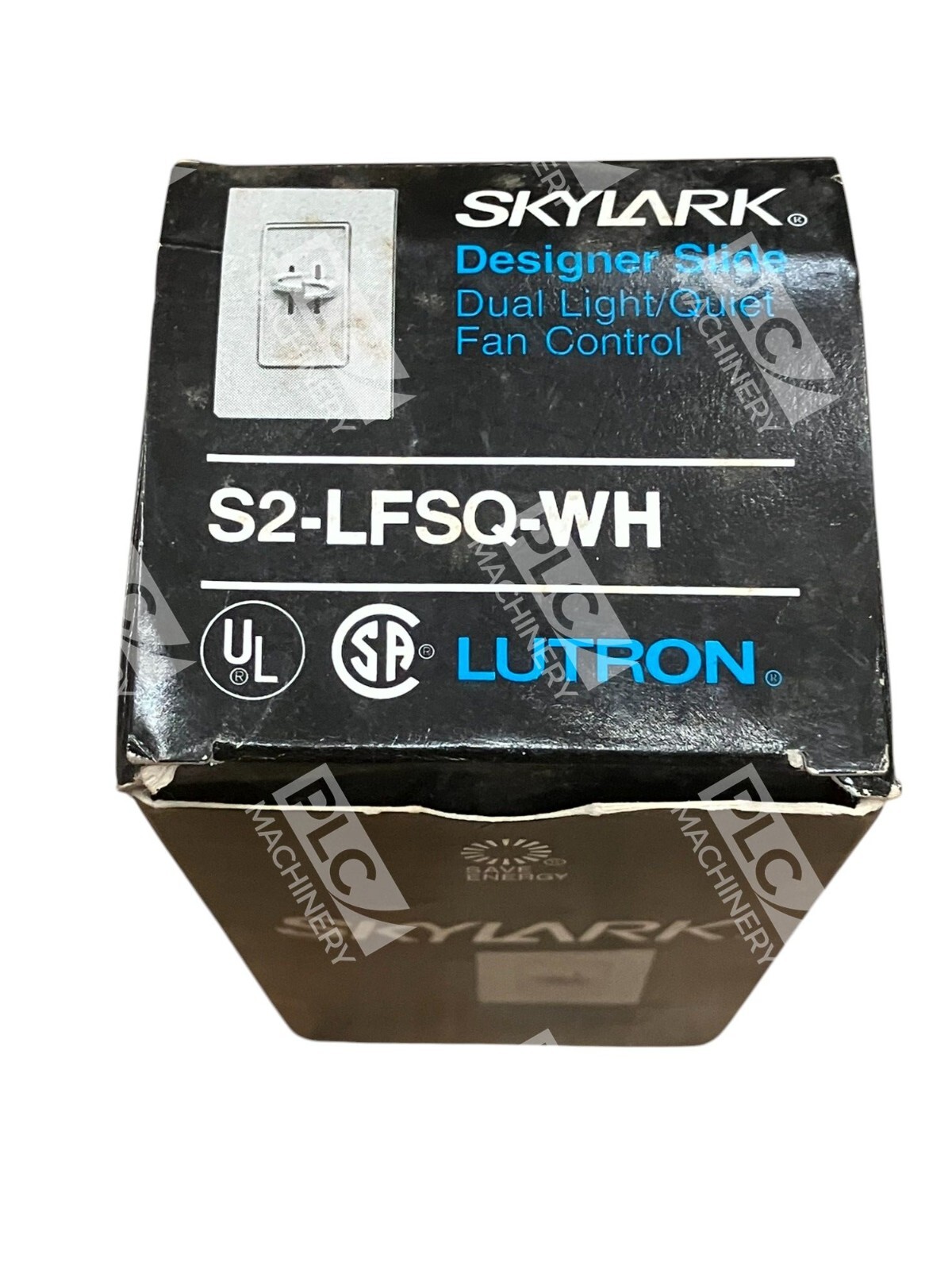 Lutron S2-LFSQ-WH - Lutron Skylark Designer Slide Dual Light Quiet Fan Control S