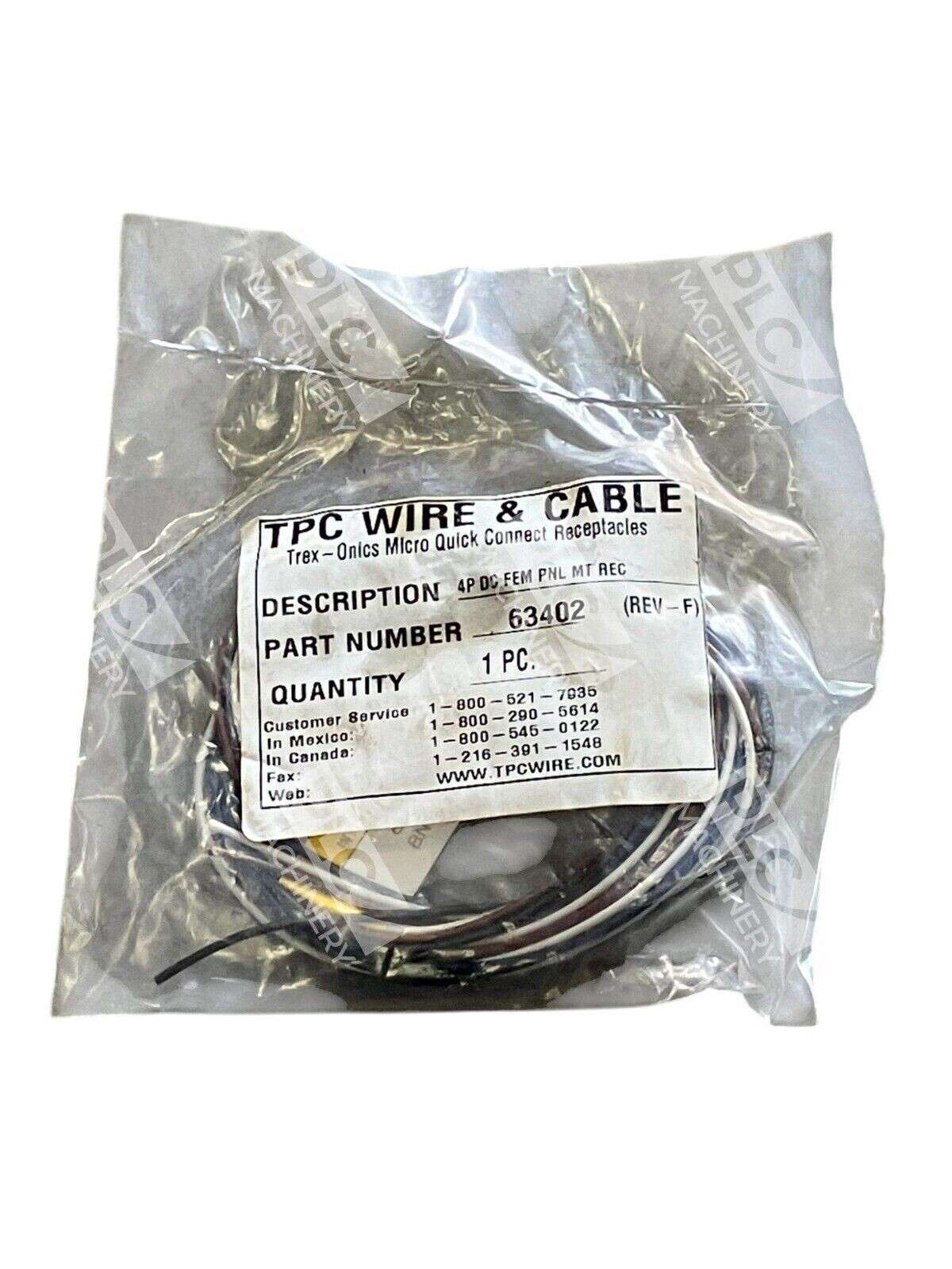 TPC Wire & Cable 63402 - TPC Wire & Cable 4 Pole DC Female Quick Connect Micro Recept