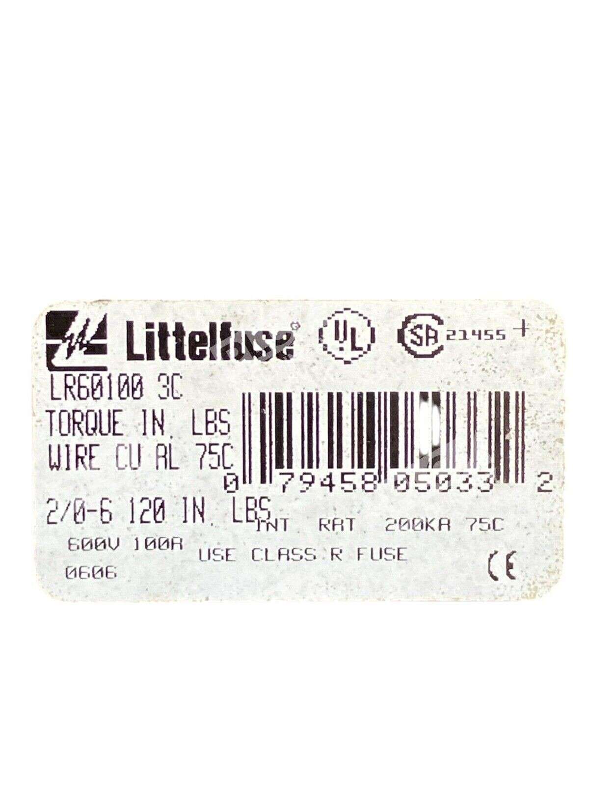 Littelfuse 600V 100A Fuse Holder LR60100 3C - Image 3