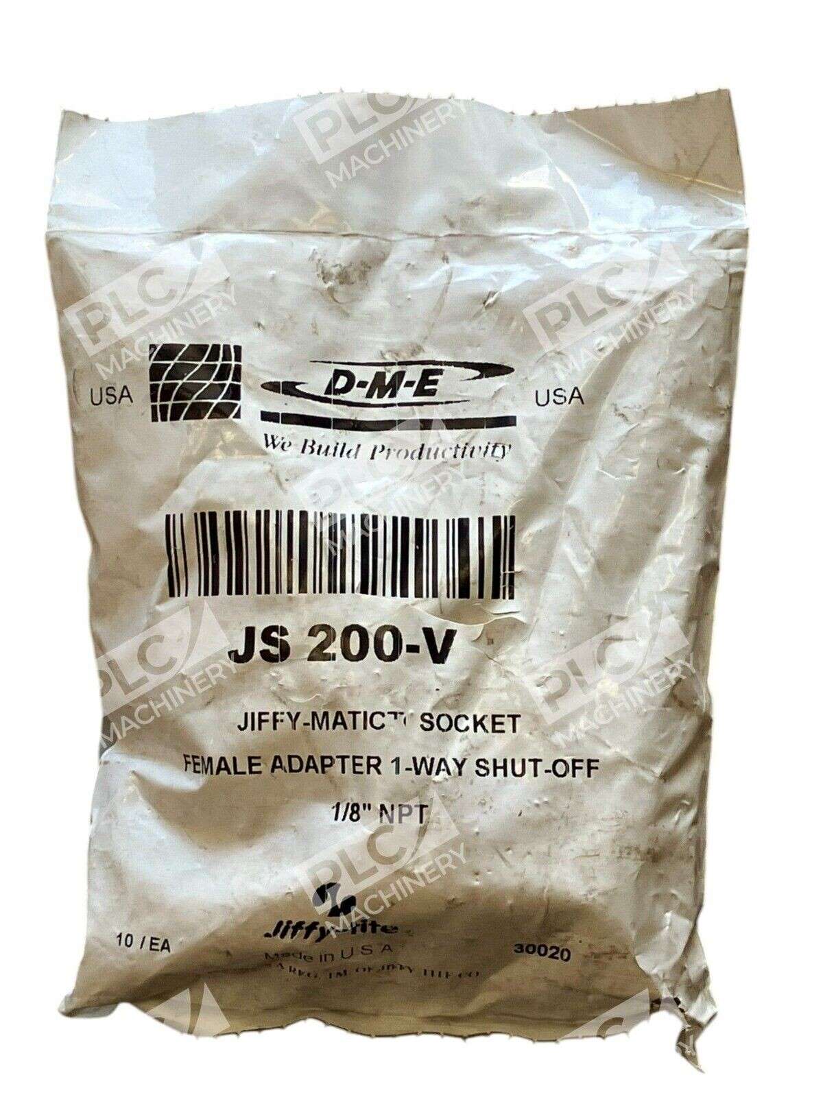 D-M-E Company JS 200-V - D-M-E Jiffy Matic Socket Female Adapter 1 Way Shut Off 1/8"