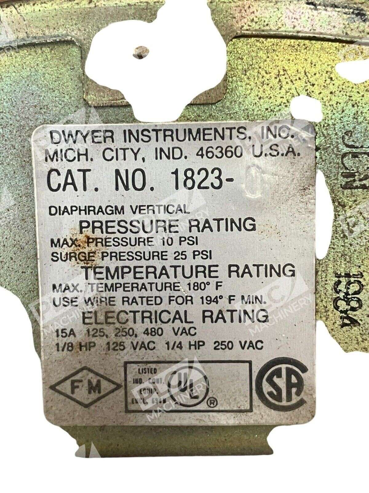 Dwyer Instruments Pressure Switch 1823-0 - Image 4