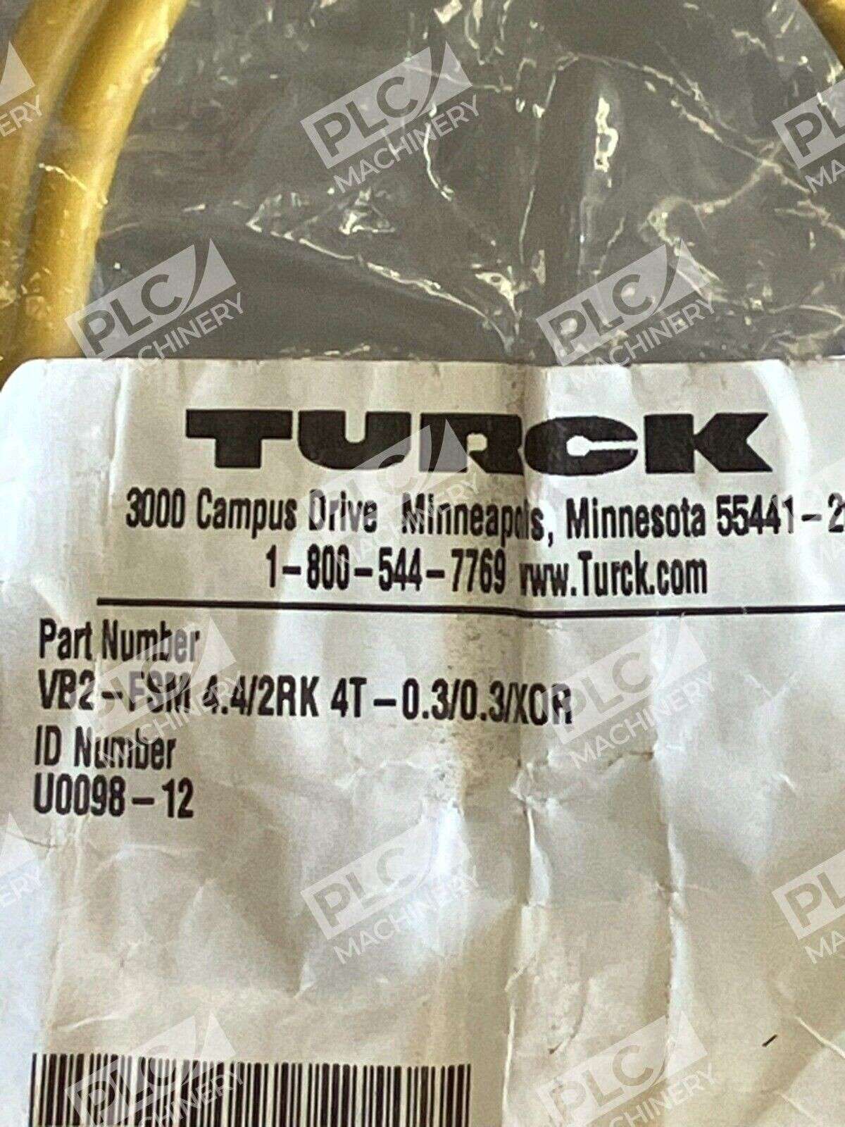Turck .3M 2-Branch Splitter Cordset VB2-FSM4.4/2RK4T-0.3/0.3/X0R - Image 3