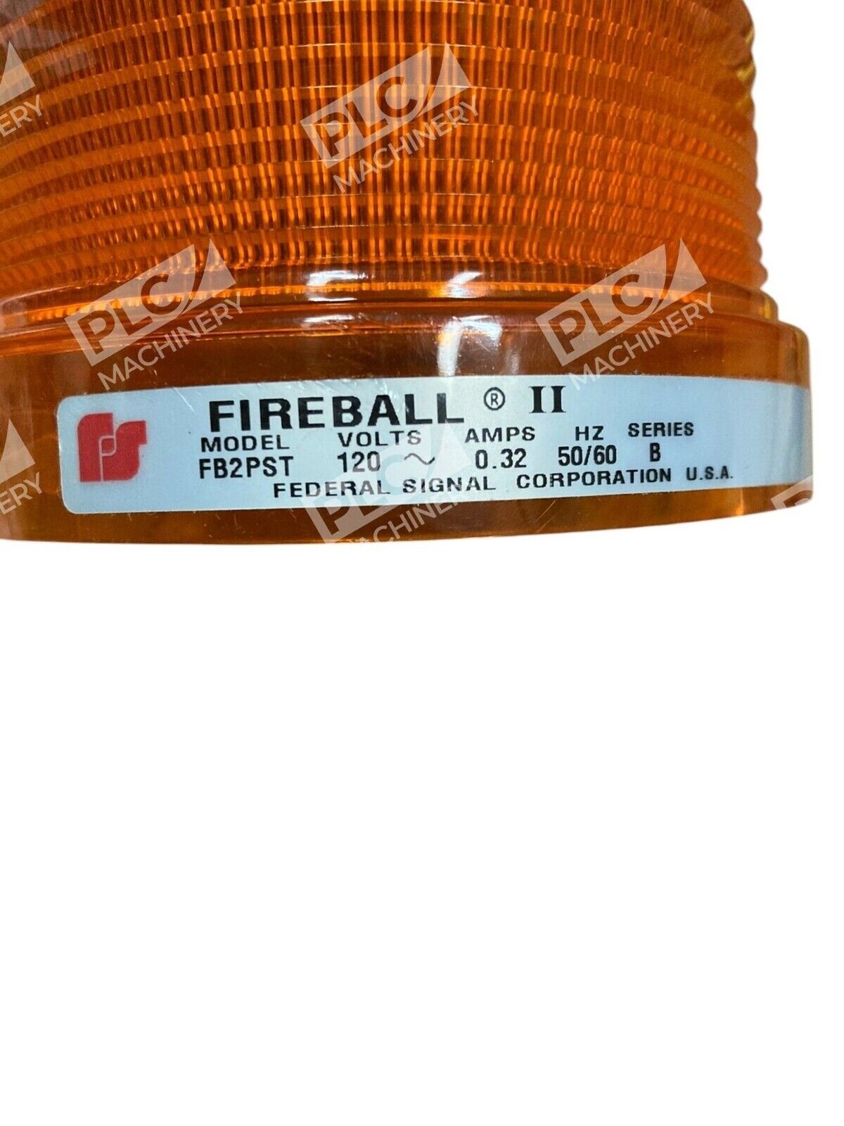 Federal Signal 120V 0.32A 50/60Hz Fireball II Strobe Light Cover Amber - Image 3