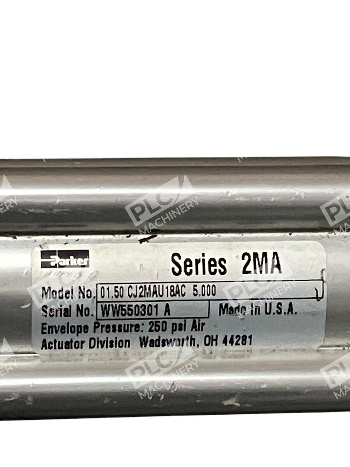 Parker Series 2MA Pneumatic Cylinder 01.50 CJ2MAU18AC 5.000 - Image 3