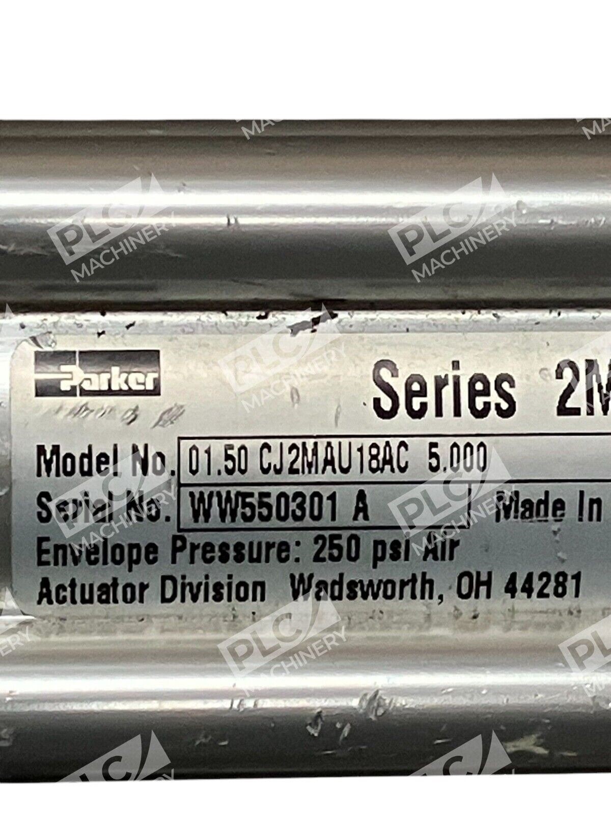Parker Series 2MA Pneumatic Cylinder 01.50 CJ2MAU18AC 5.000 - Image 4