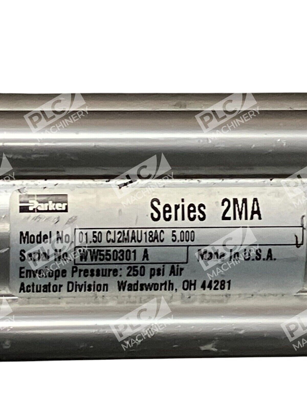 Parker Series 2MA Pneumatic Cylinder 01.50 CJ2MAU18AC 5.000 - Image 5