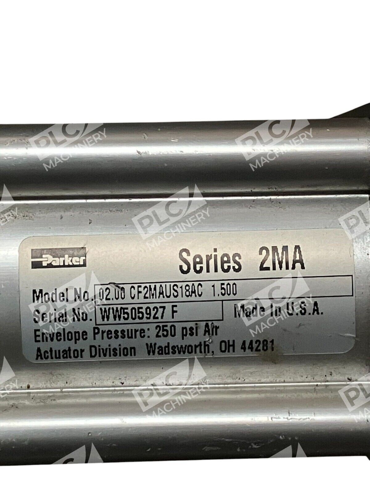 Parker Series 2MA Pneumatic Cylinder 02.00 CF2MAUS18AC 1.500 - Image 3