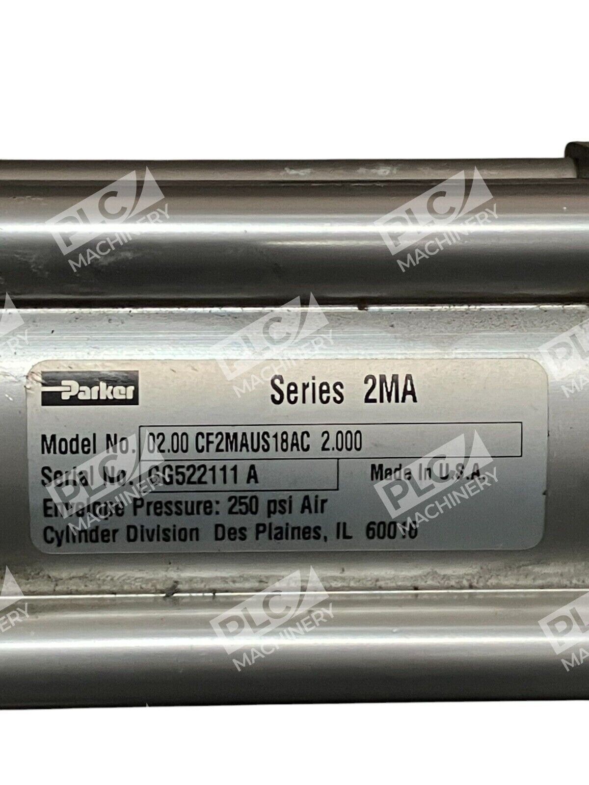 Parker Series 2MA Pneumatic Cylinder 02.00 CF2MAUS18AC 2.000 - Image 3
