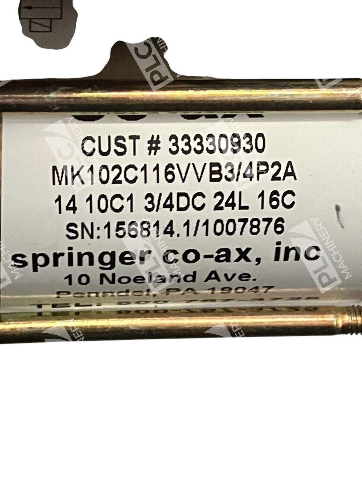 Springer Co-Ax Control Valve MK-10-NC-14-10C1S-34DC-24L - Image 3