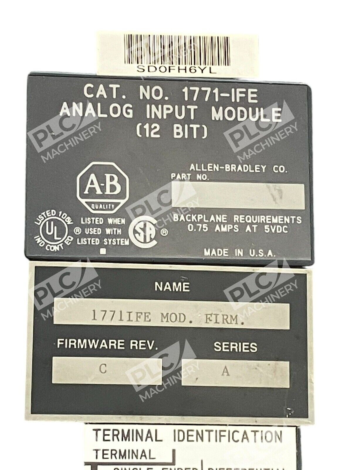 1771-IFE - Allen-Bradley - Series A 12 Bit Analog Input Module - Image 4
