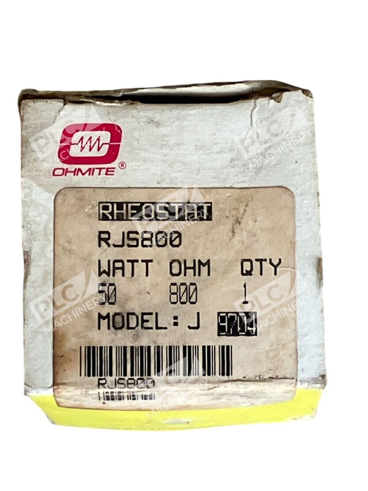 Ohmite RJS800 - Ohmite Rheostat 50W 800Ohm Model J RJS800