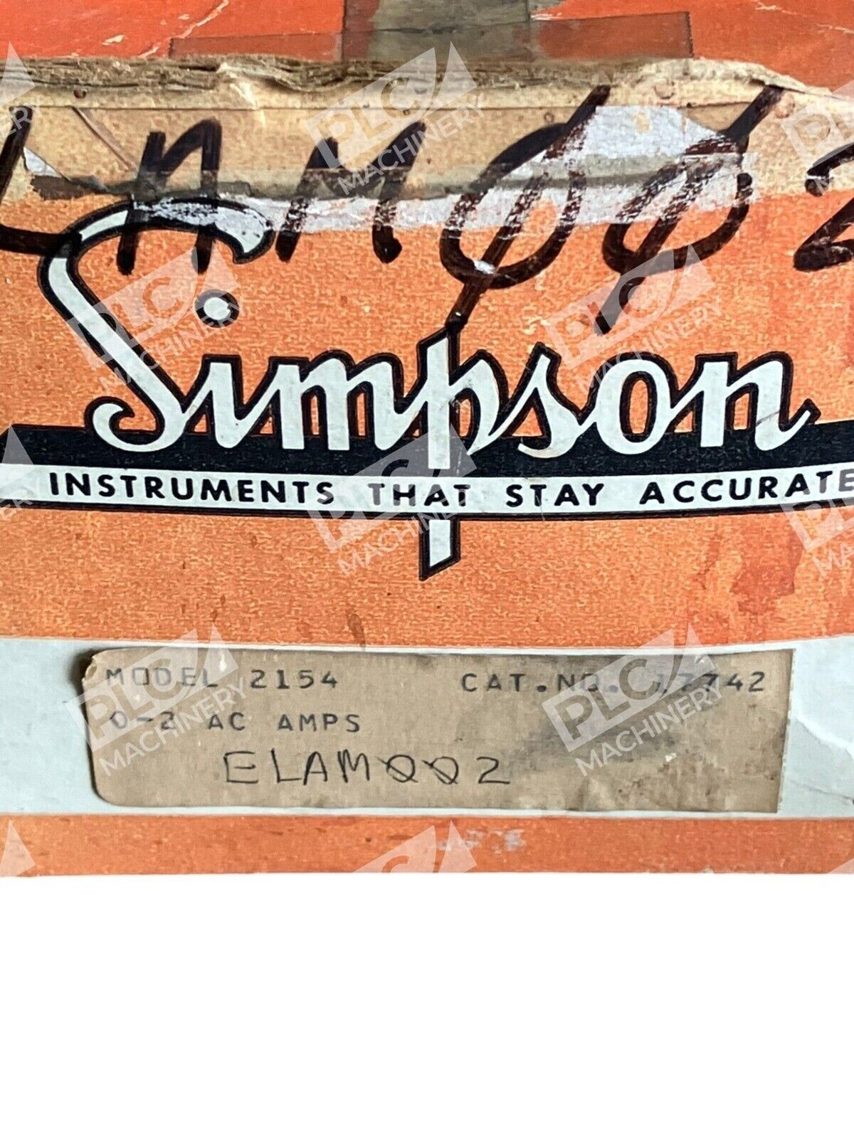 Simpson Instruments Panel Meter 0-2 AC Amps 17742 Model 2154 - Image 3