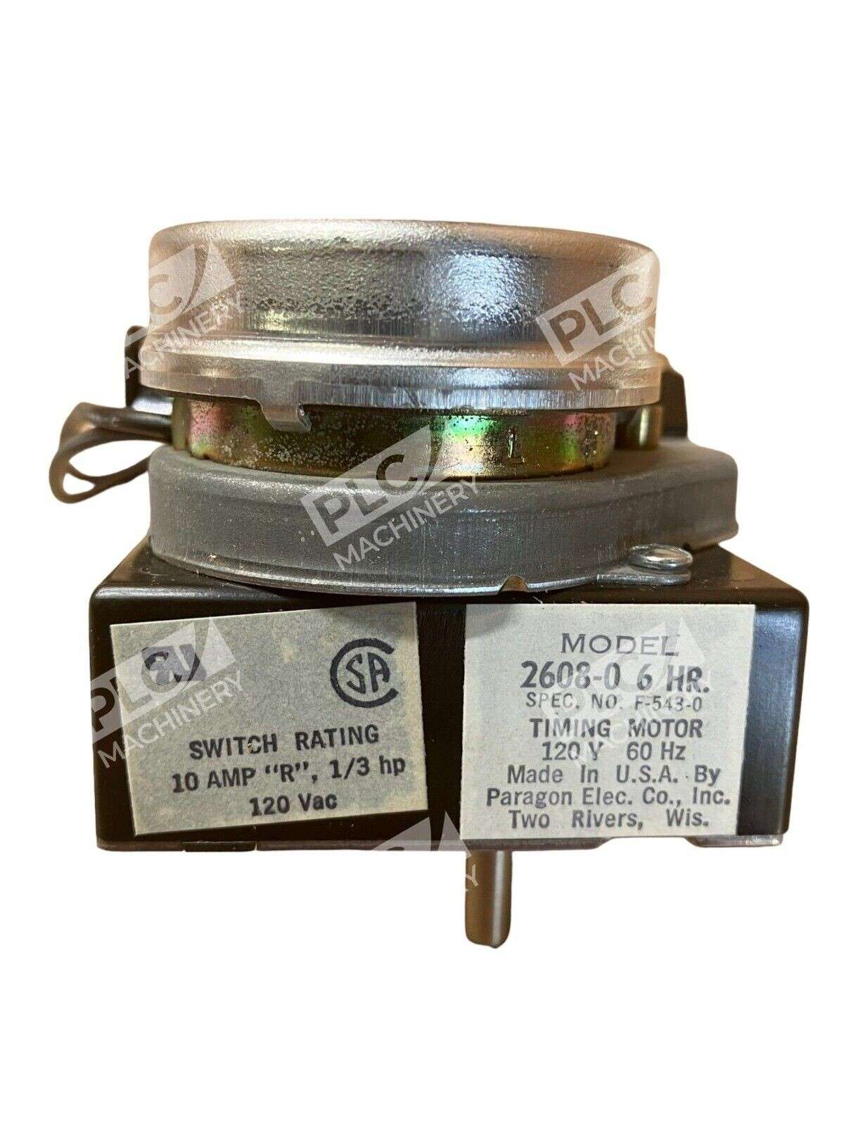 AMF Paragon 2608-00 Time Control Manual Preset Interval Timer 6Hr 120V 60Hz - Image 5