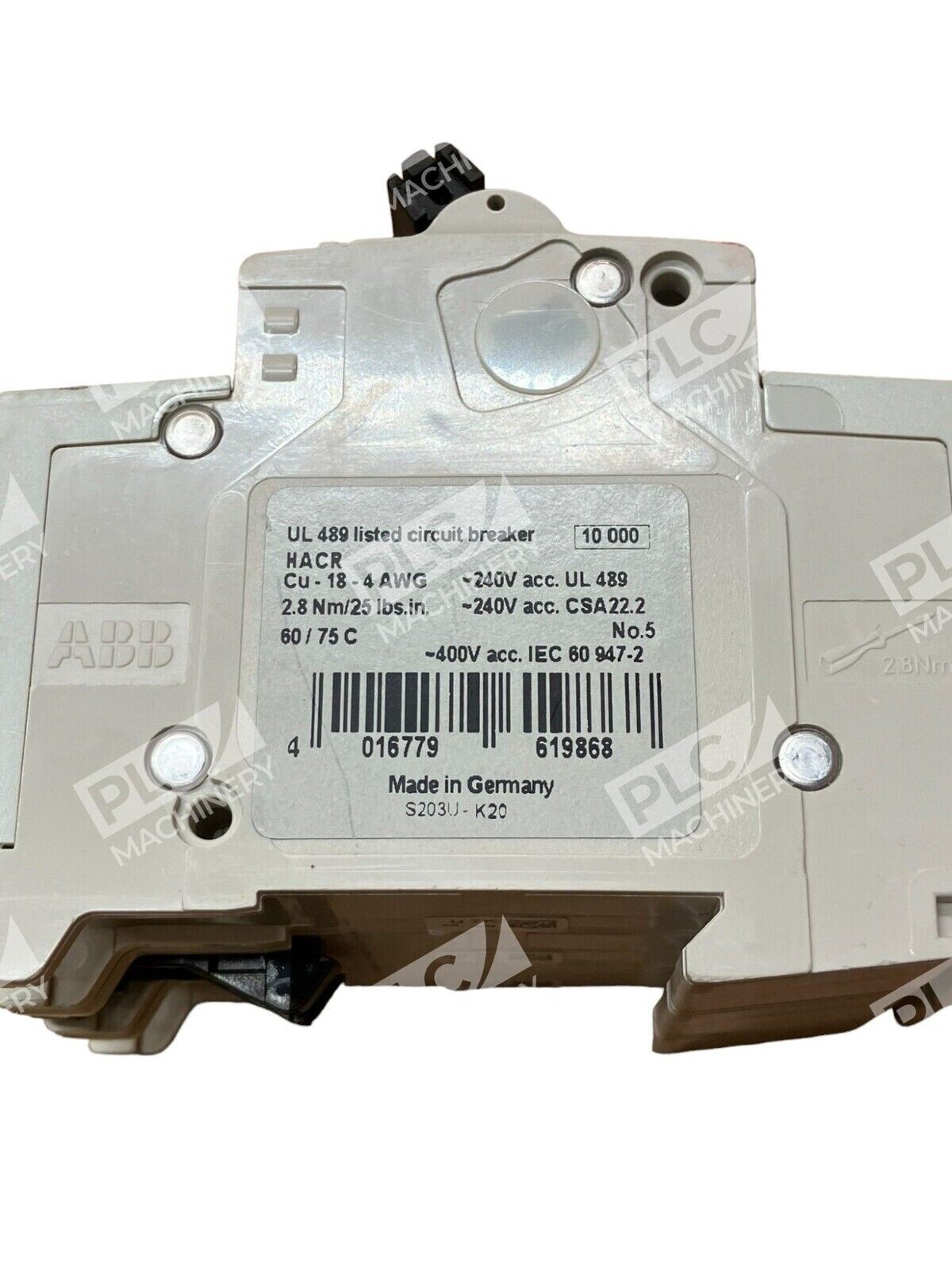 ABB S203UK20A 3 Pole Circuit Breaker S203U-K20A - Image 5