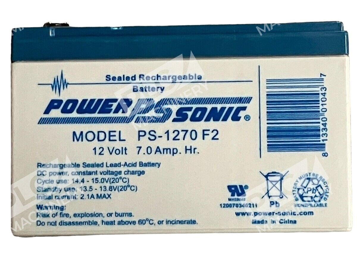 Power Sonic PS-1270 F2 - Power Sonic PS-1270 F2 Sealed Rechargeable Lead-Acid Battery