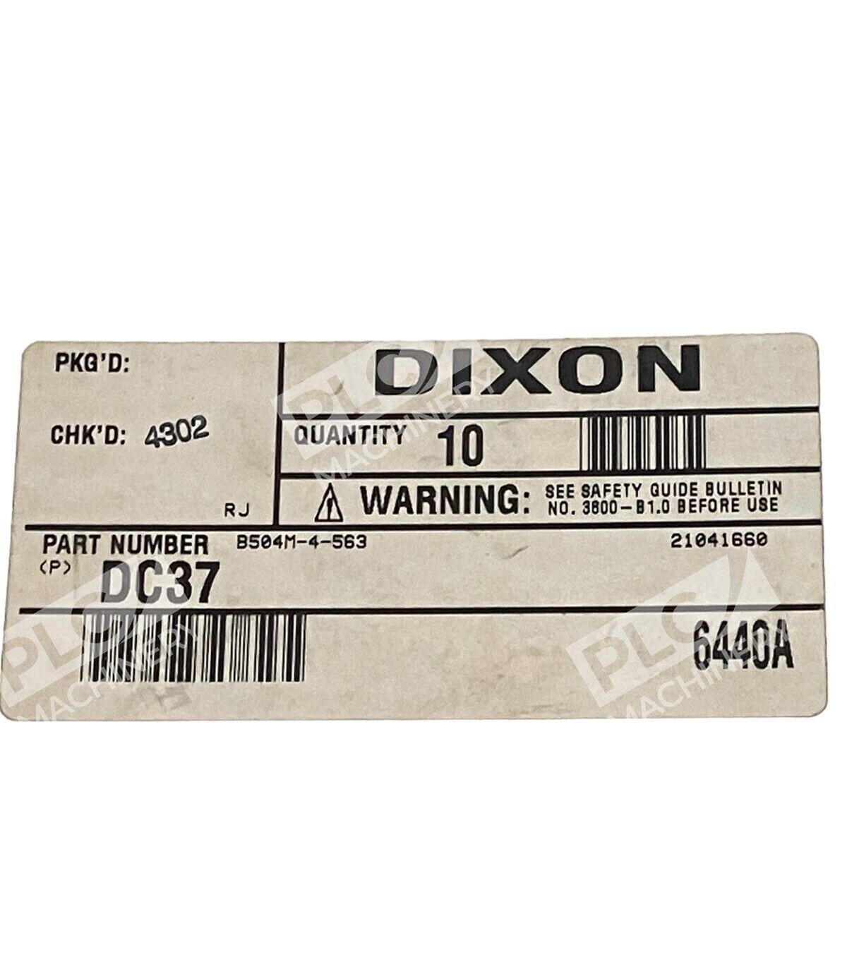 Dixon DC37 - Dixon DC37 Threaded Air Coupler 1/4" (Box of 10)