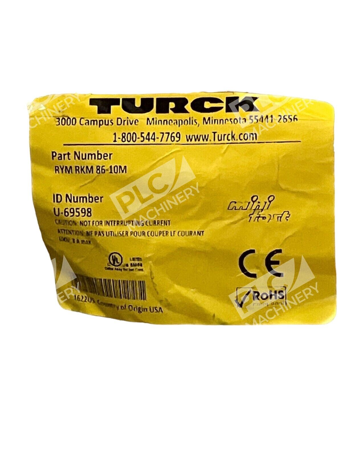 Turck RYM RKM 86-10M Cable Assembly U-69598 - Image 3