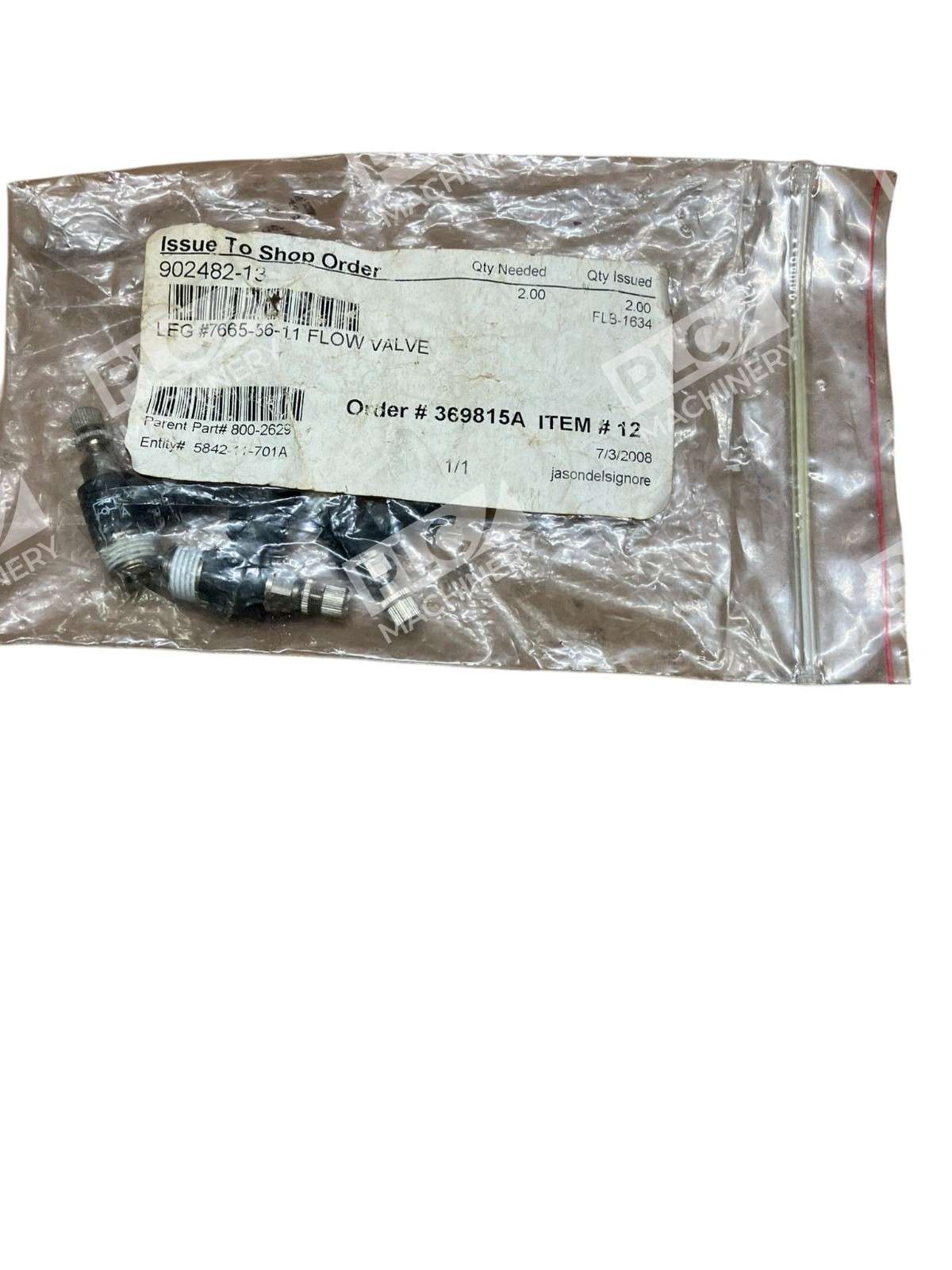 7665-56-11 Flow Control Valve Regulator Assembly Pack of 3 - Image 2