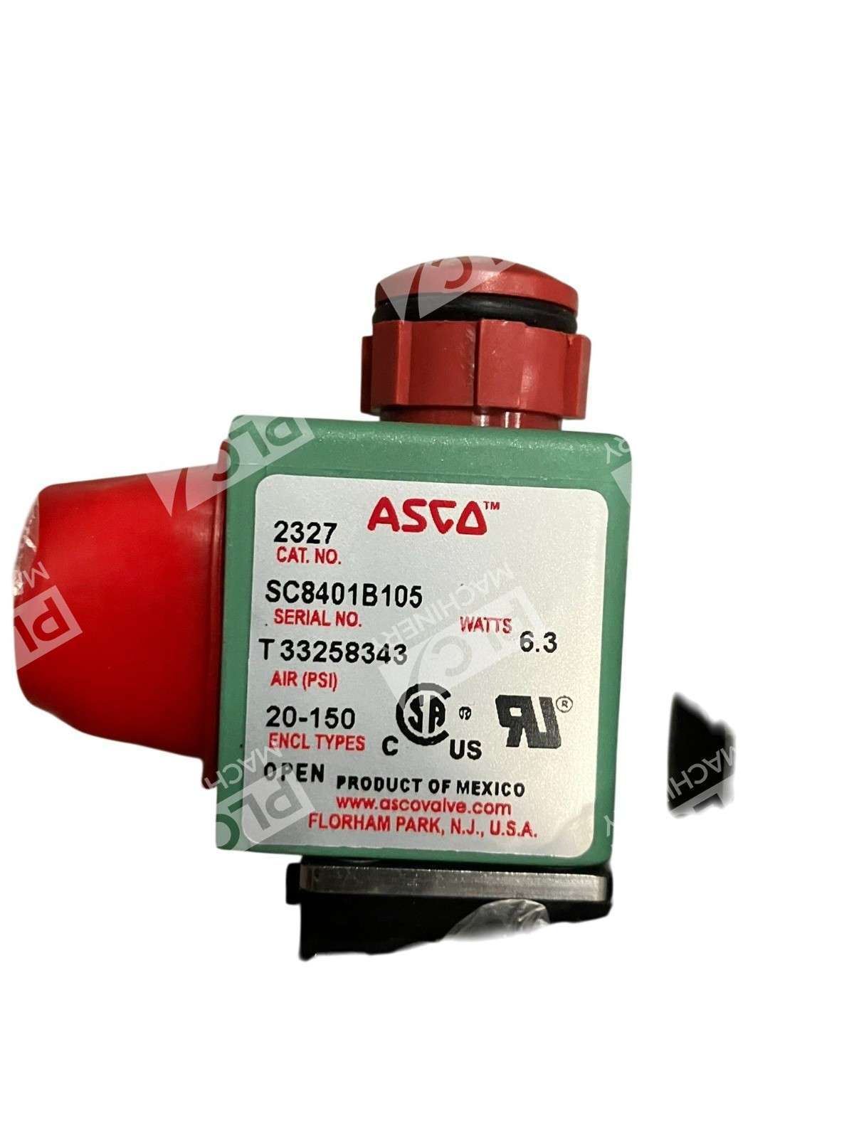 ASCO RedHat SC8401B105 4-Way 2-Position Solenoid Valve w/ Spade Plug Connector - Image 7