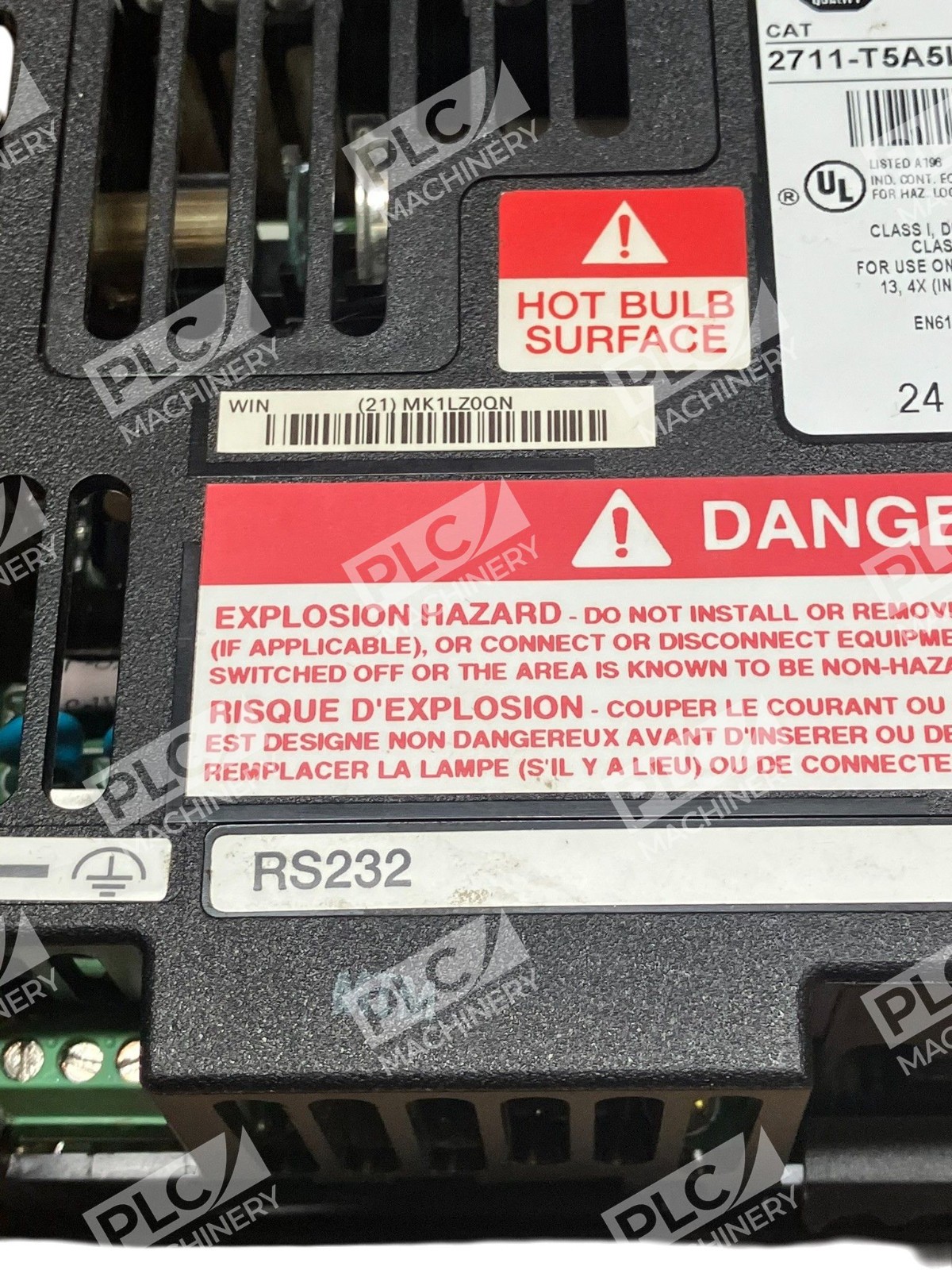 Allen-Bradley 2711-T5A5L1 PanelView 550 HMI 5.5” RS-232 SER A - Image 5