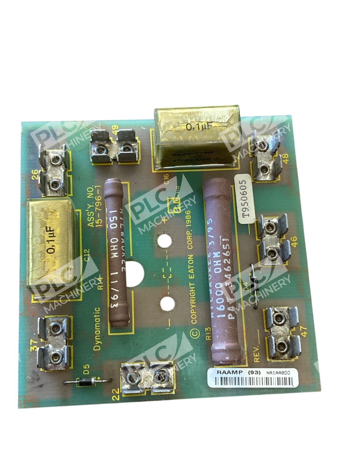 Eaton Dynamatic Assy. 15-796-1 Inverter Snubber Circuit Board T950605 - Image 3
