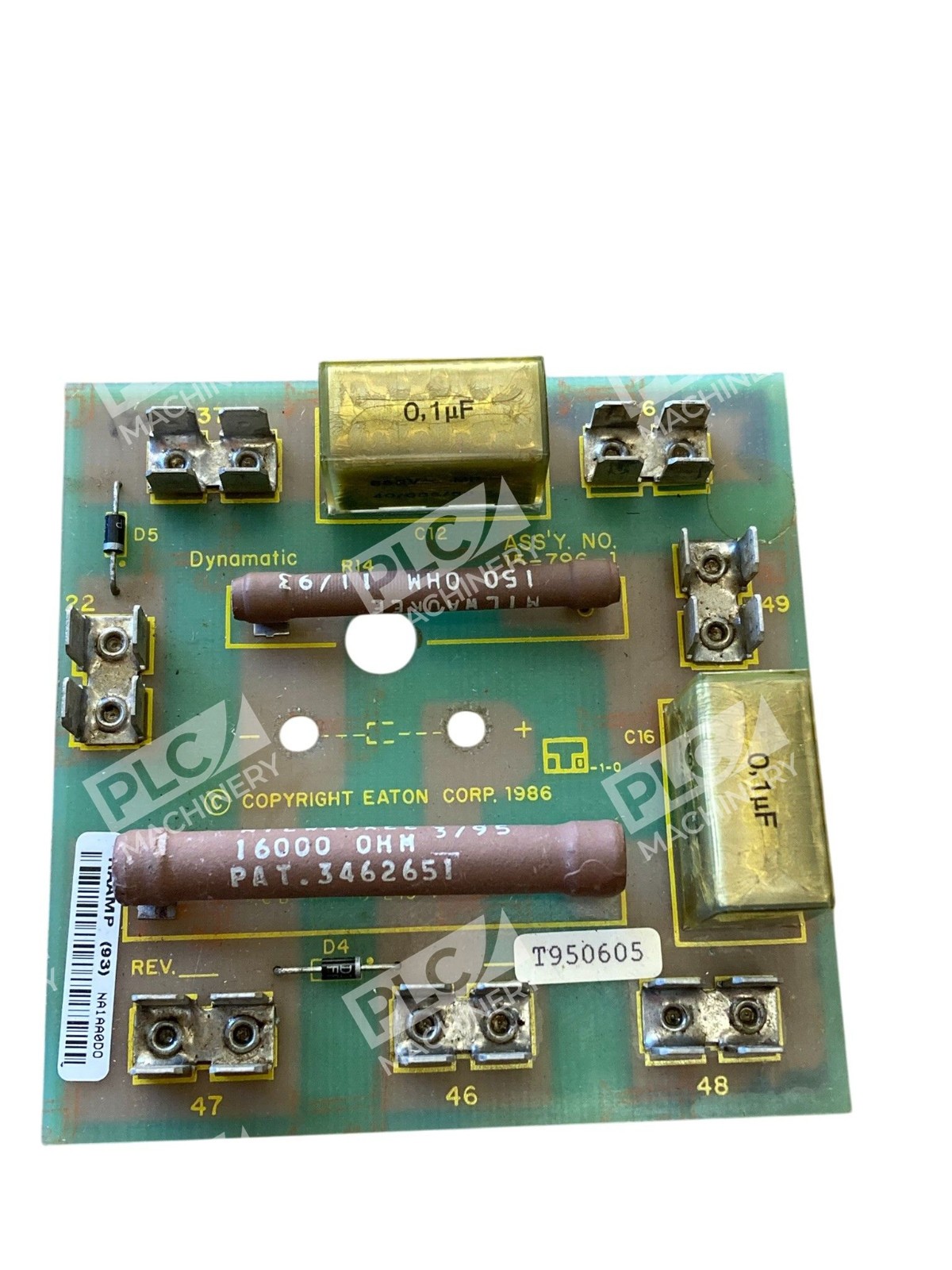 Eaton Dynamatic Assy. 15-796-1 Inverter Snubber Circuit Board T950605 - Image 4