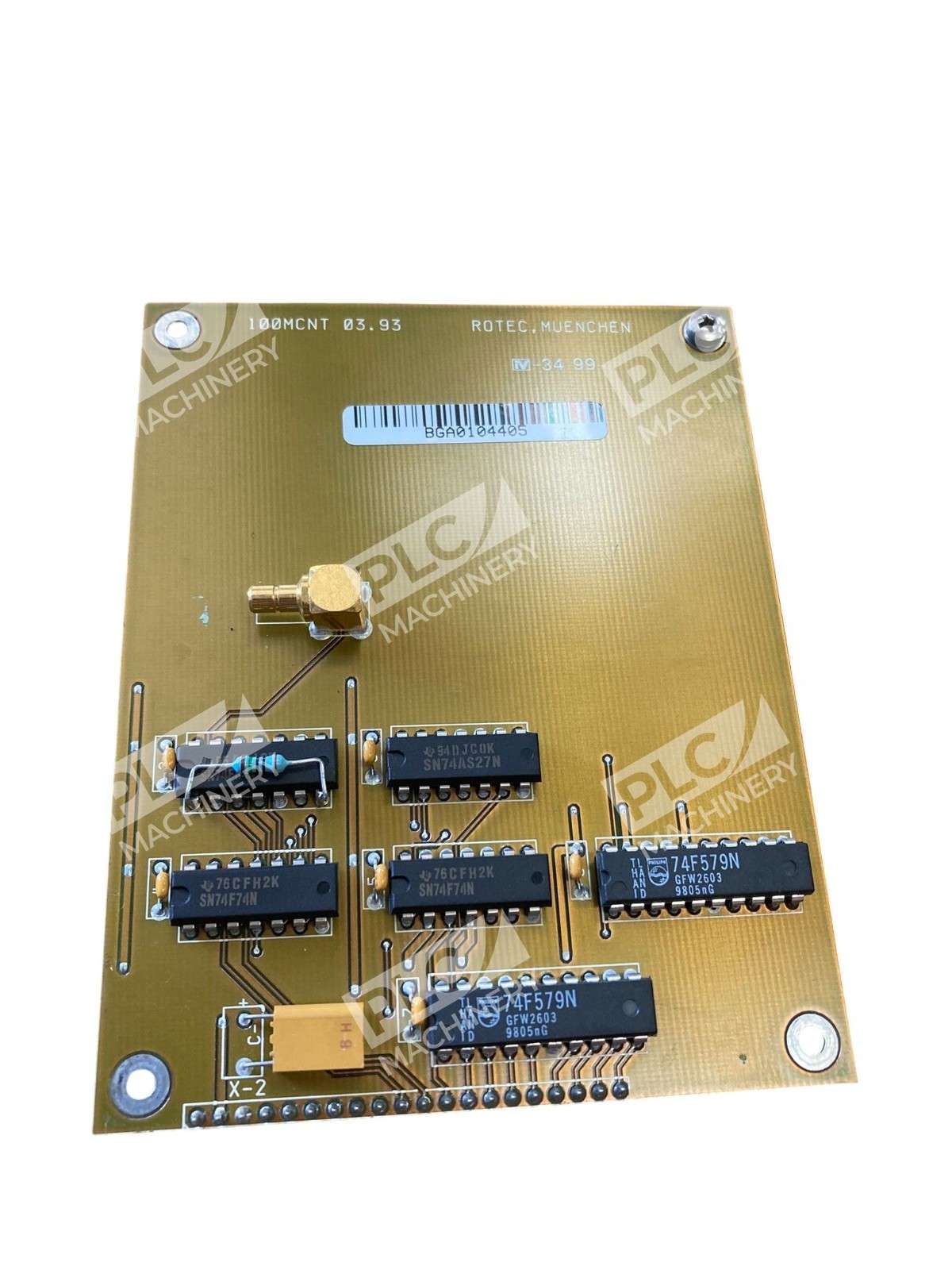 Rotec München IV-3499 100MCNT 03.93 DSP PLC Circuit Board 8900264 - Image 3