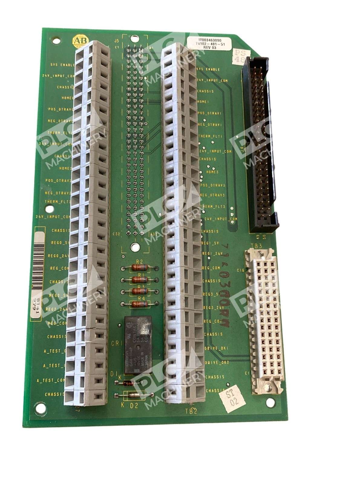 Allen-Bradley 74102-481-51 Terminal Interface Board PCB 74102-480-04A Rev 03 - Image 3