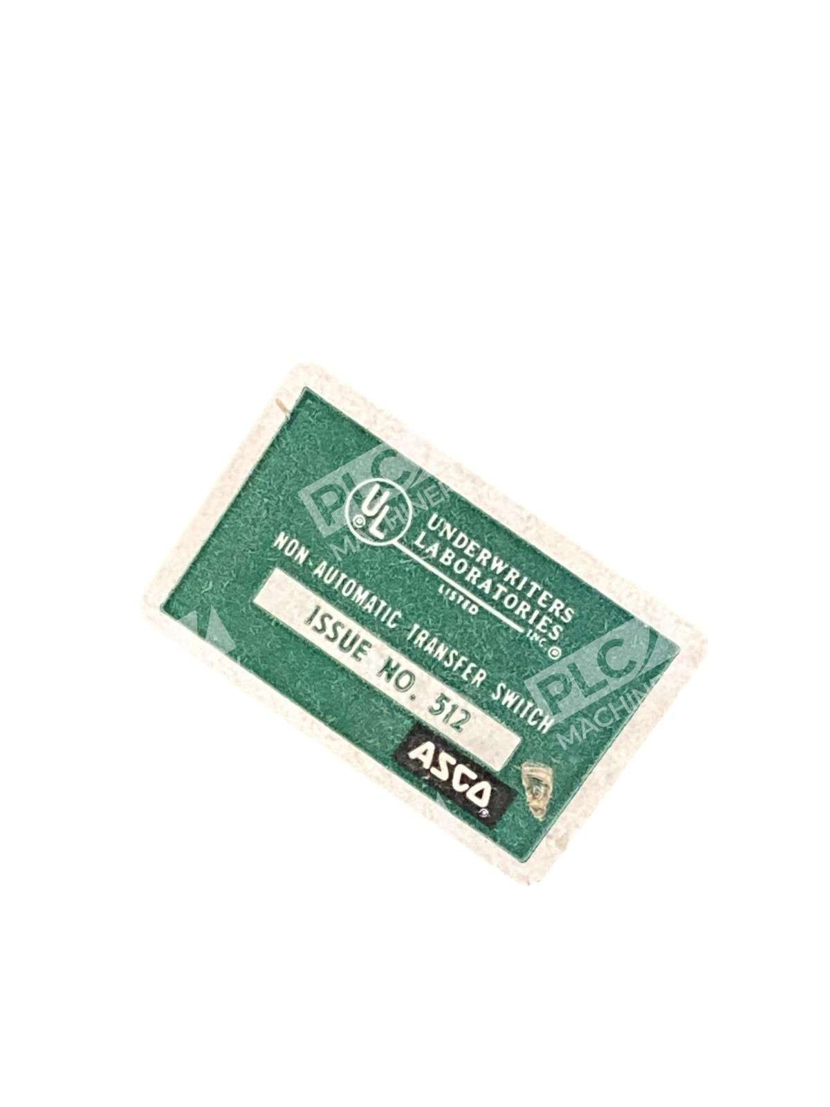 ASCO E4863600 Non-Automatic Transfer Power Switch 600A 480V 60Hz 60LBS - Image 10