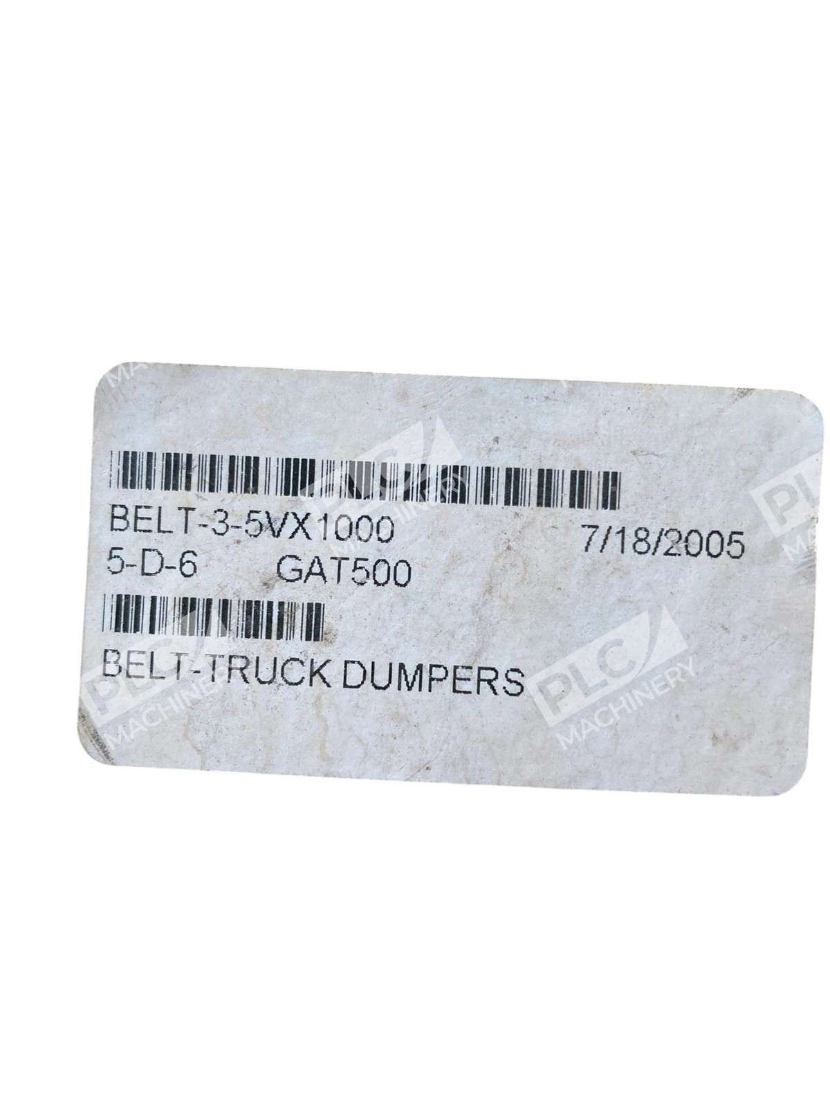 Gates 3/5VX1000 / 5VX1000 Super HC PowerBand Narrow Cogged V-Belt Truck Dumper - Image 7