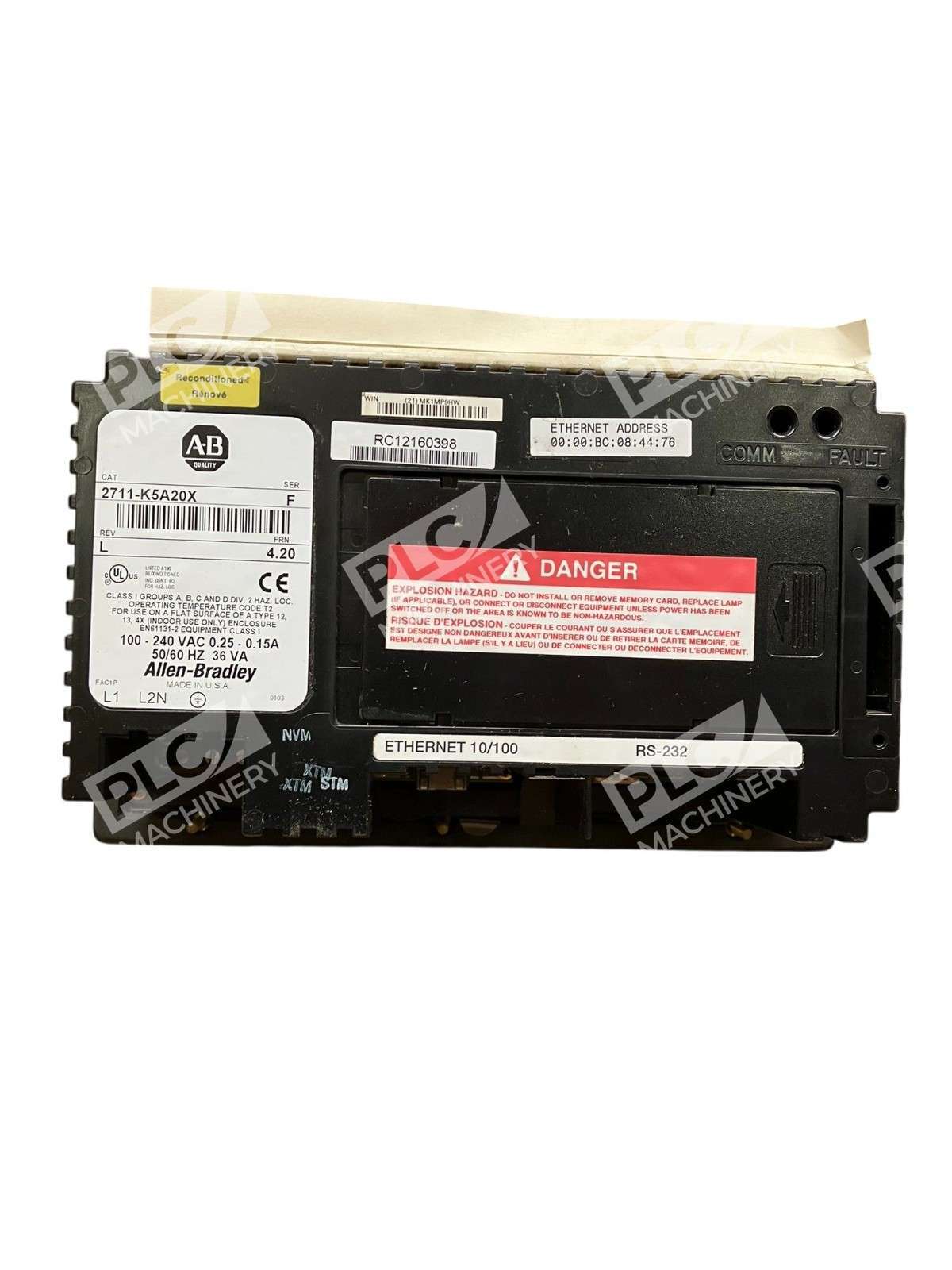 Allen-Bradley 2711-K5A20 PanelView 550 Operator Terminal | Monochrome Keypad HMI - Image 4